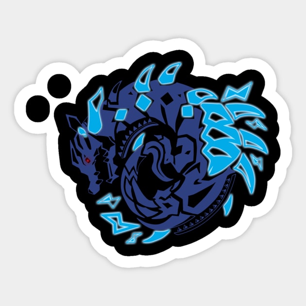 Abyssal Lagiacrus Sigil Sticker by LoneVoiceDesigns